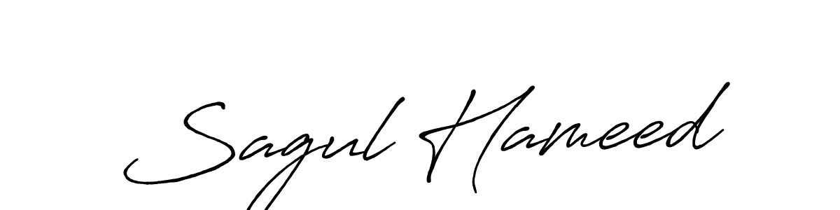 Create a beautiful signature design for name Sagul Hameed. With this signature (Antro_Vectra_Bolder) fonts, you can make a handwritten signature for free. Sagul Hameed signature style 7 images and pictures png