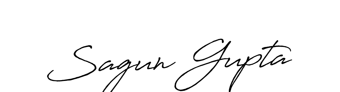 Create a beautiful signature design for name Sagun Gupta. With this signature (Antro_Vectra_Bolder) fonts, you can make a handwritten signature for free. Sagun Gupta signature style 7 images and pictures png