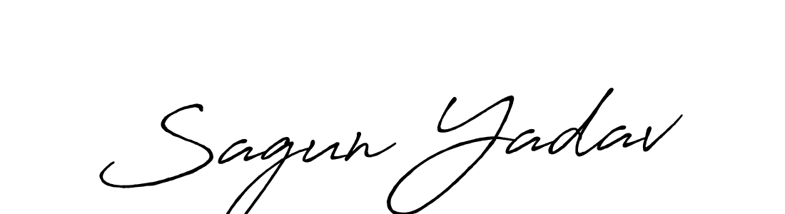 Create a beautiful signature design for name Sagun Yadav. With this signature (Antro_Vectra_Bolder) fonts, you can make a handwritten signature for free. Sagun Yadav signature style 7 images and pictures png