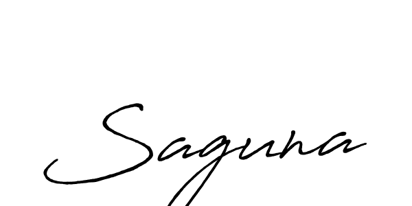Design your own signature with our free online signature maker. With this signature software, you can create a handwritten (Antro_Vectra_Bolder) signature for name Saguna. Saguna signature style 7 images and pictures png