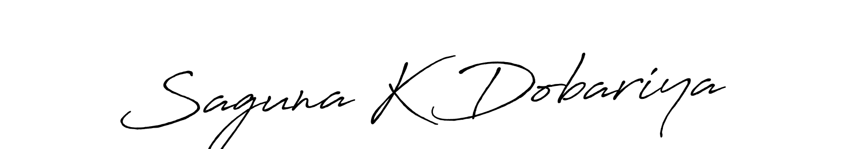 How to make Saguna K Dobariya signature? Antro_Vectra_Bolder is a professional autograph style. Create handwritten signature for Saguna K Dobariya name. Saguna K Dobariya signature style 7 images and pictures png