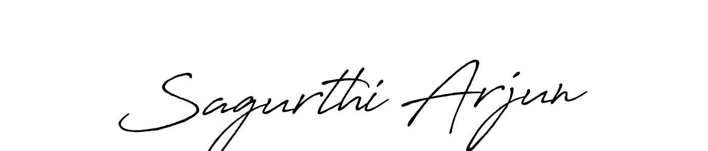 Create a beautiful signature design for name Sagurthi Arjun. With this signature (Antro_Vectra_Bolder) fonts, you can make a handwritten signature for free. Sagurthi Arjun signature style 7 images and pictures png