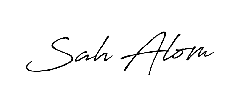 Make a beautiful signature design for name Sah Alom. Use this online signature maker to create a handwritten signature for free. Sah Alom signature style 7 images and pictures png