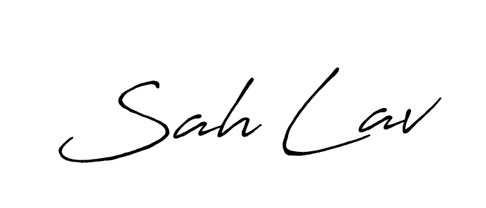 Sah Lav stylish signature style. Best Handwritten Sign (Antro_Vectra_Bolder) for my name. Handwritten Signature Collection Ideas for my name Sah Lav. Sah Lav signature style 7 images and pictures png