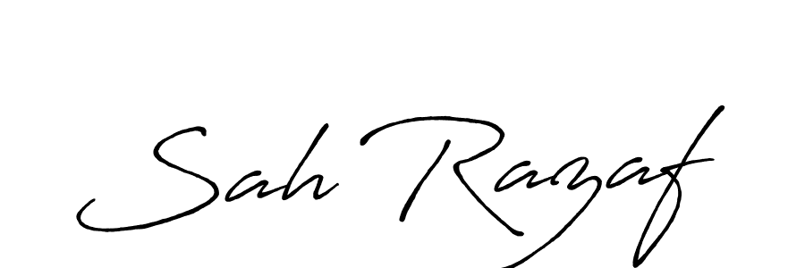 Use a signature maker to create a handwritten signature online. With this signature software, you can design (Antro_Vectra_Bolder) your own signature for name Sah Razaf. Sah Razaf signature style 7 images and pictures png