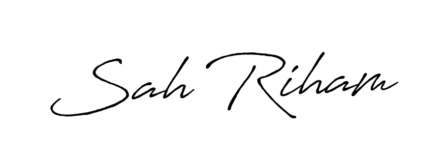 It looks lik you need a new signature style for name Sah Riham. Design unique handwritten (Antro_Vectra_Bolder) signature with our free signature maker in just a few clicks. Sah Riham signature style 7 images and pictures png