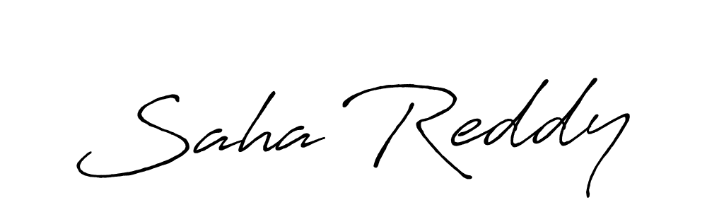 How to make Saha Reddy signature? Antro_Vectra_Bolder is a professional autograph style. Create handwritten signature for Saha Reddy name. Saha Reddy signature style 7 images and pictures png