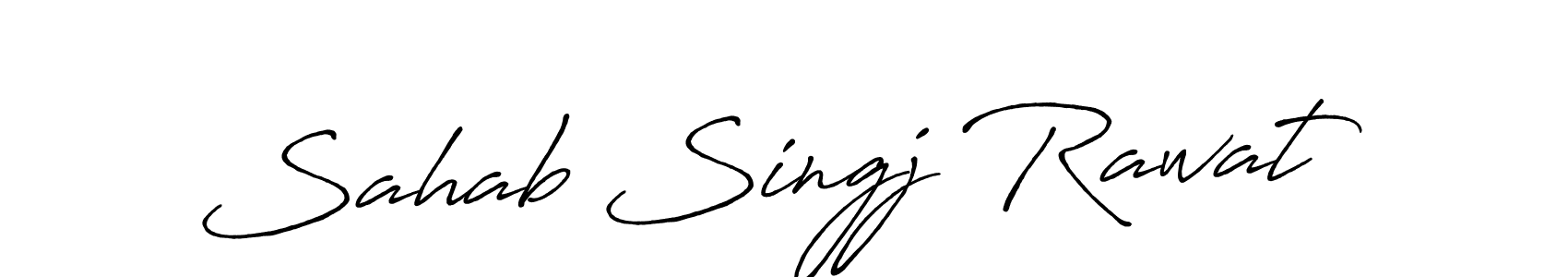 How to make Sahab Singj Rawat signature? Antro_Vectra_Bolder is a professional autograph style. Create handwritten signature for Sahab Singj Rawat name. Sahab Singj Rawat signature style 7 images and pictures png