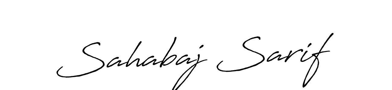 Design your own signature with our free online signature maker. With this signature software, you can create a handwritten (Antro_Vectra_Bolder) signature for name Sahabaj Sarif. Sahabaj Sarif signature style 7 images and pictures png
