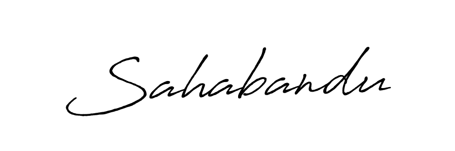 Antro_Vectra_Bolder is a professional signature style that is perfect for those who want to add a touch of class to their signature. It is also a great choice for those who want to make their signature more unique. Get Sahabandu name to fancy signature for free. Sahabandu signature style 7 images and pictures png