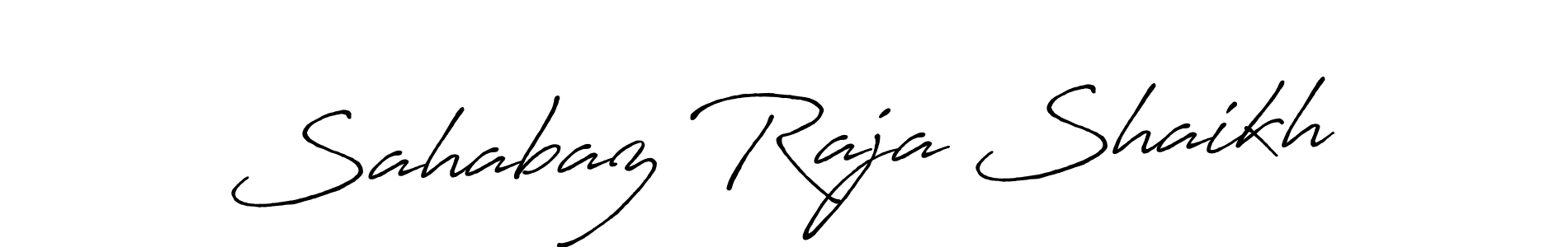 How to make Sahabaz Raja Shaikh name signature. Use Antro_Vectra_Bolder style for creating short signs online. This is the latest handwritten sign. Sahabaz Raja Shaikh signature style 7 images and pictures png