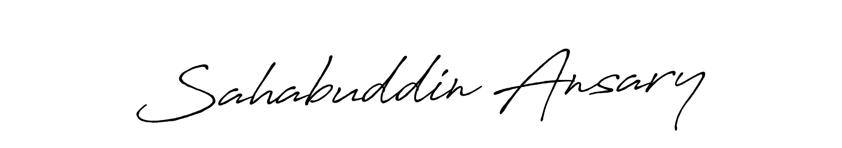 How to make Sahabuddin Ansary name signature. Use Antro_Vectra_Bolder style for creating short signs online. This is the latest handwritten sign. Sahabuddin Ansary signature style 7 images and pictures png