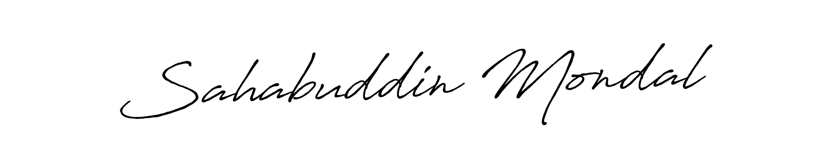 Create a beautiful signature design for name Sahabuddin Mondal. With this signature (Antro_Vectra_Bolder) fonts, you can make a handwritten signature for free. Sahabuddin Mondal signature style 7 images and pictures png