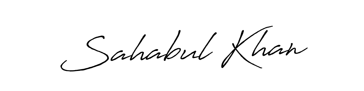 Design your own signature with our free online signature maker. With this signature software, you can create a handwritten (Antro_Vectra_Bolder) signature for name Sahabul Khan. Sahabul Khan signature style 7 images and pictures png