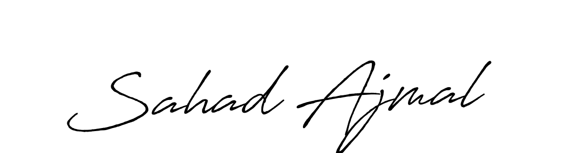 Antro_Vectra_Bolder is a professional signature style that is perfect for those who want to add a touch of class to their signature. It is also a great choice for those who want to make their signature more unique. Get Sahad Ajmal name to fancy signature for free. Sahad Ajmal signature style 7 images and pictures png