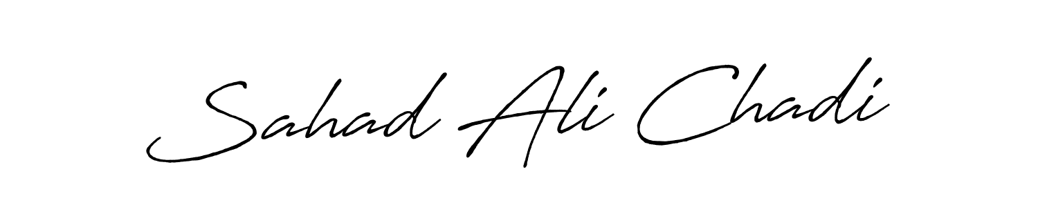 Also we have Sahad Ali Chadi name is the best signature style. Create professional handwritten signature collection using Antro_Vectra_Bolder autograph style. Sahad Ali Chadi signature style 7 images and pictures png