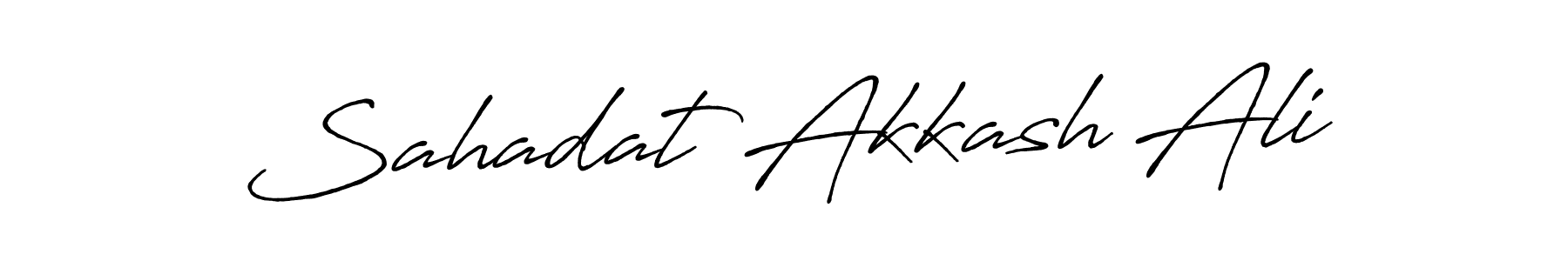 How to make Sahadat Akkash Ali name signature. Use Antro_Vectra_Bolder style for creating short signs online. This is the latest handwritten sign. Sahadat Akkash Ali signature style 7 images and pictures png