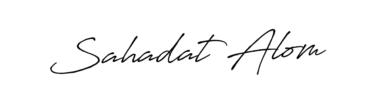 if you are searching for the best signature style for your name Sahadat Alom. so please give up your signature search. here we have designed multiple signature styles  using Antro_Vectra_Bolder. Sahadat Alom signature style 7 images and pictures png