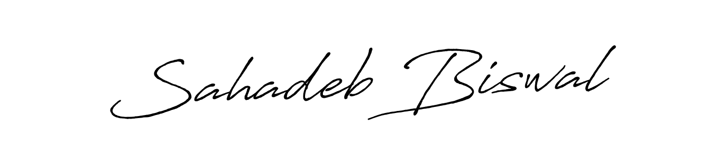 It looks lik you need a new signature style for name Sahadeb Biswal. Design unique handwritten (Antro_Vectra_Bolder) signature with our free signature maker in just a few clicks. Sahadeb Biswal signature style 7 images and pictures png