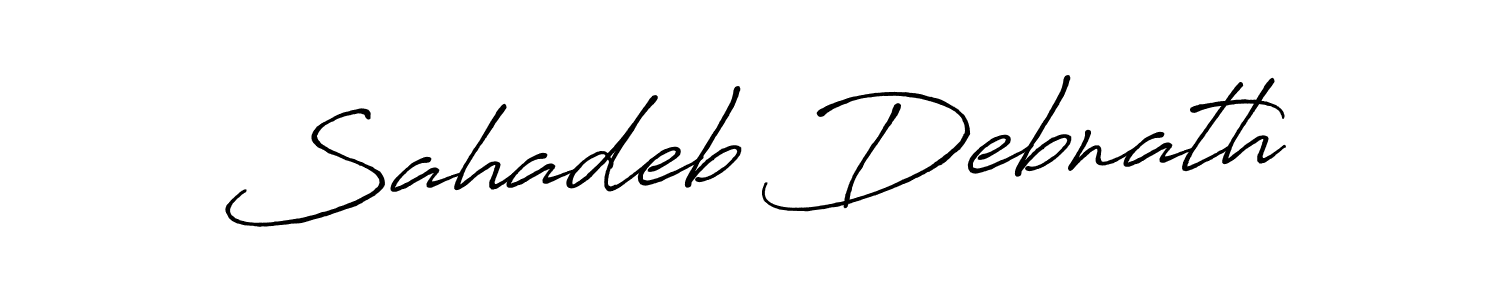 Use a signature maker to create a handwritten signature online. With this signature software, you can design (Antro_Vectra_Bolder) your own signature for name Sahadeb Debnath. Sahadeb Debnath signature style 7 images and pictures png