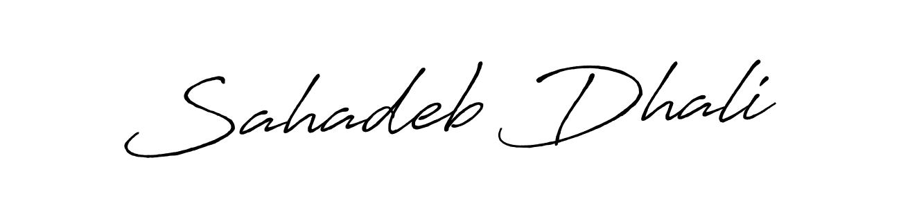 This is the best signature style for the Sahadeb Dhali name. Also you like these signature font (Antro_Vectra_Bolder). Mix name signature. Sahadeb Dhali signature style 7 images and pictures png