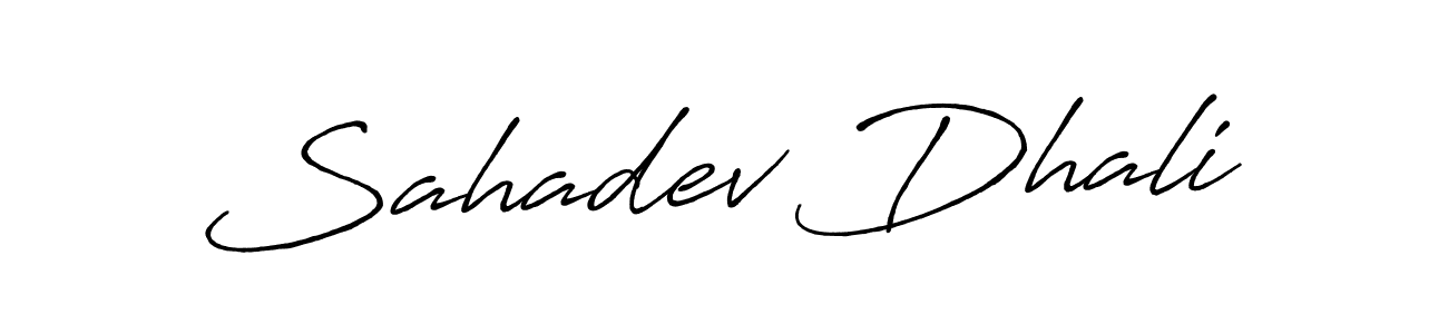 Make a beautiful signature design for name Sahadev Dhali. With this signature (Antro_Vectra_Bolder) style, you can create a handwritten signature for free. Sahadev Dhali signature style 7 images and pictures png