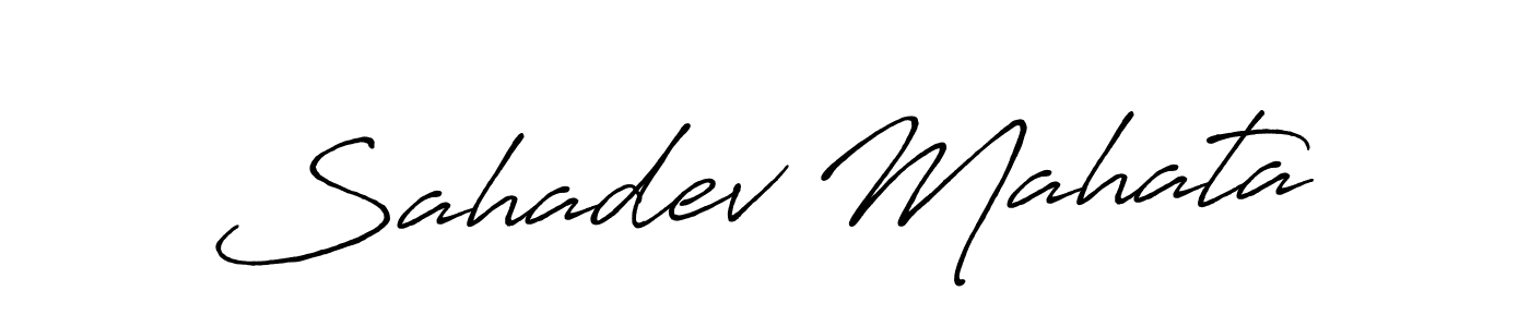 How to make Sahadev Mahata signature? Antro_Vectra_Bolder is a professional autograph style. Create handwritten signature for Sahadev Mahata name. Sahadev Mahata signature style 7 images and pictures png