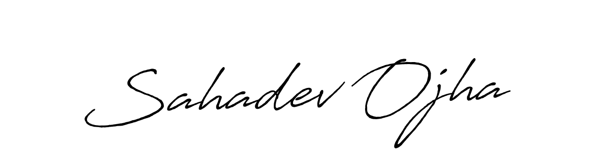 Design your own signature with our free online signature maker. With this signature software, you can create a handwritten (Antro_Vectra_Bolder) signature for name Sahadev Ojha. Sahadev Ojha signature style 7 images and pictures png