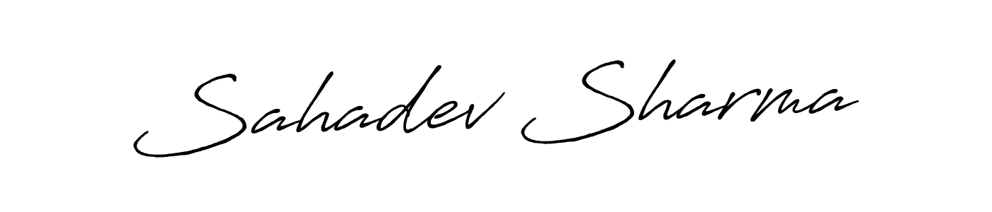 Make a beautiful signature design for name Sahadev Sharma. With this signature (Antro_Vectra_Bolder) style, you can create a handwritten signature for free. Sahadev Sharma signature style 7 images and pictures png