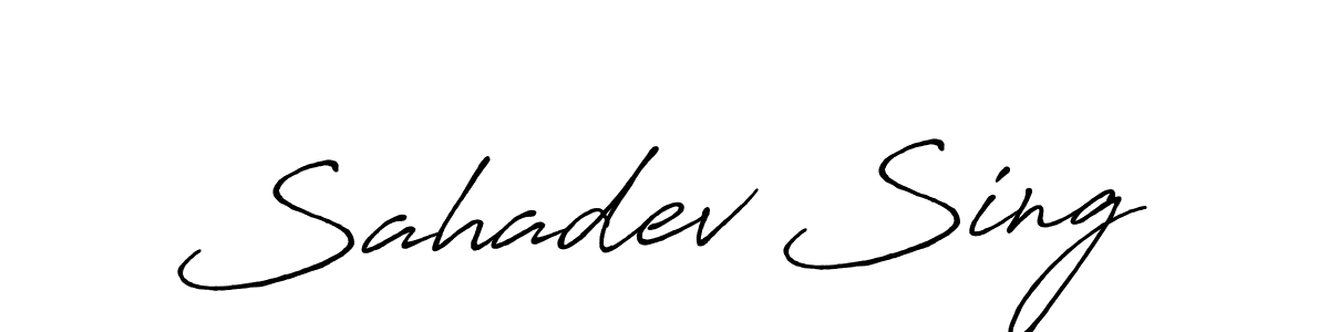 Antro_Vectra_Bolder is a professional signature style that is perfect for those who want to add a touch of class to their signature. It is also a great choice for those who want to make their signature more unique. Get Sahadev Sing name to fancy signature for free. Sahadev Sing signature style 7 images and pictures png