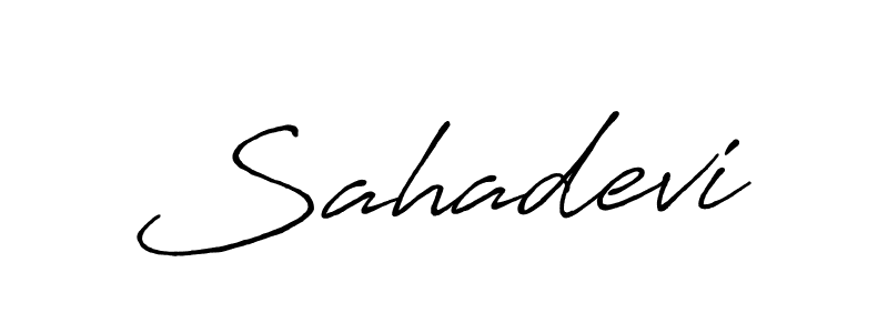 It looks lik you need a new signature style for name Sahadevi. Design unique handwritten (Antro_Vectra_Bolder) signature with our free signature maker in just a few clicks. Sahadevi signature style 7 images and pictures png