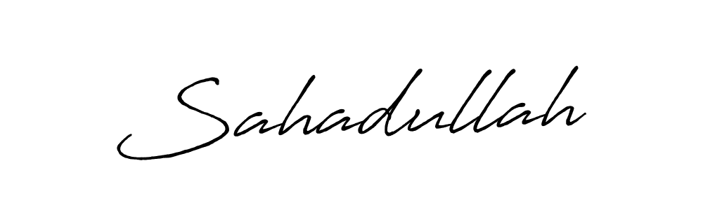 Design your own signature with our free online signature maker. With this signature software, you can create a handwritten (Antro_Vectra_Bolder) signature for name Sahadullah. Sahadullah signature style 7 images and pictures png