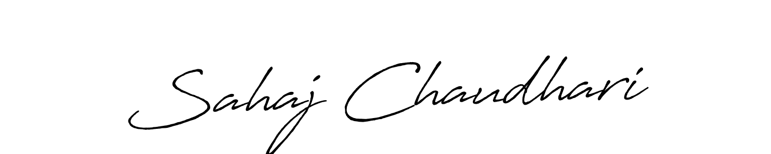 Make a short Sahaj Chaudhari signature style. Manage your documents anywhere anytime using Antro_Vectra_Bolder. Create and add eSignatures, submit forms, share and send files easily. Sahaj Chaudhari signature style 7 images and pictures png