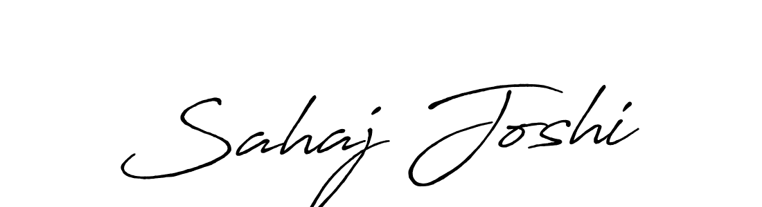 Design your own signature with our free online signature maker. With this signature software, you can create a handwritten (Antro_Vectra_Bolder) signature for name Sahaj Joshi. Sahaj Joshi signature style 7 images and pictures png