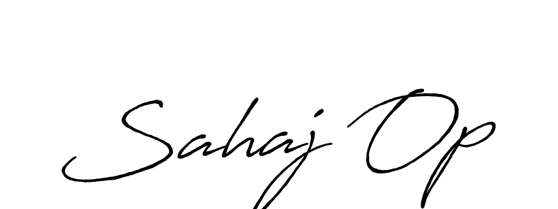 Make a beautiful signature design for name Sahaj Op. Use this online signature maker to create a handwritten signature for free. Sahaj Op signature style 7 images and pictures png