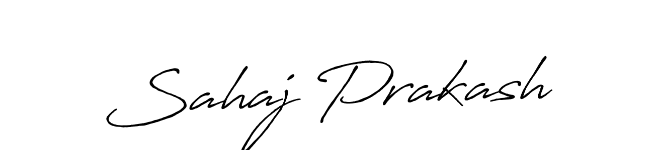 Antro_Vectra_Bolder is a professional signature style that is perfect for those who want to add a touch of class to their signature. It is also a great choice for those who want to make their signature more unique. Get Sahaj Prakash name to fancy signature for free. Sahaj Prakash signature style 7 images and pictures png