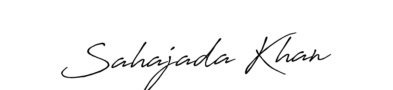 Create a beautiful signature design for name Sahajada Khan. With this signature (Antro_Vectra_Bolder) fonts, you can make a handwritten signature for free. Sahajada Khan signature style 7 images and pictures png