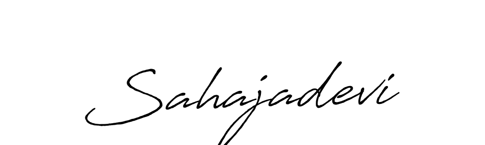 How to make Sahajadevi signature? Antro_Vectra_Bolder is a professional autograph style. Create handwritten signature for Sahajadevi name. Sahajadevi signature style 7 images and pictures png