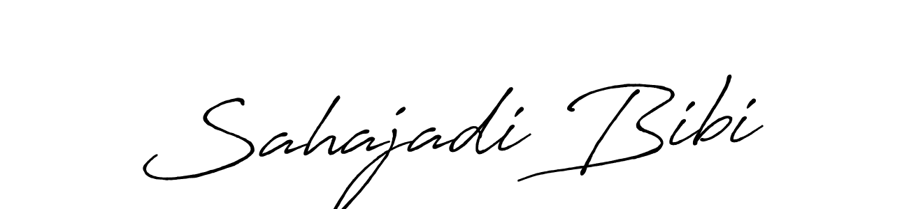 Design your own signature with our free online signature maker. With this signature software, you can create a handwritten (Antro_Vectra_Bolder) signature for name Sahajadi Bibi. Sahajadi Bibi signature style 7 images and pictures png