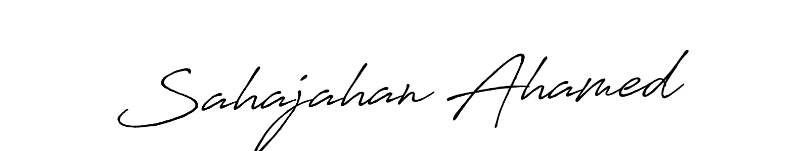 Make a beautiful signature design for name Sahajahan Ahamed. With this signature (Antro_Vectra_Bolder) style, you can create a handwritten signature for free. Sahajahan Ahamed signature style 7 images and pictures png
