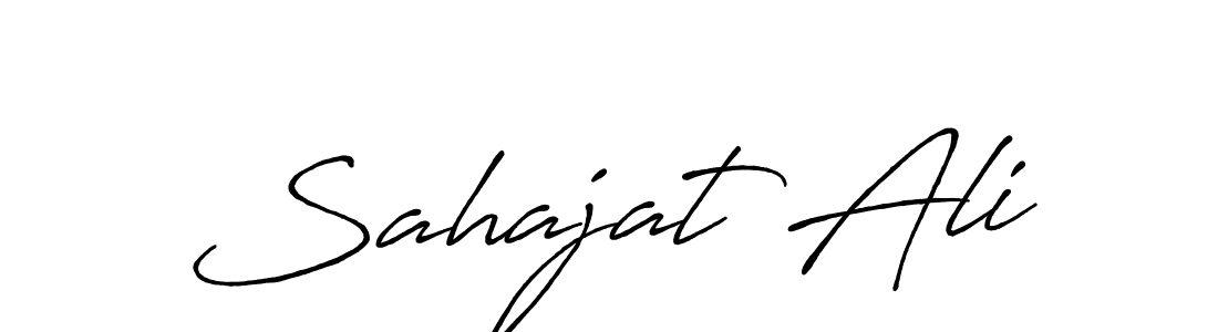 Sahajat Ali stylish signature style. Best Handwritten Sign (Antro_Vectra_Bolder) for my name. Handwritten Signature Collection Ideas for my name Sahajat Ali. Sahajat Ali signature style 7 images and pictures png