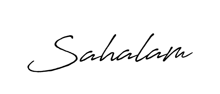 Also we have Sahalam name is the best signature style. Create professional handwritten signature collection using Antro_Vectra_Bolder autograph style. Sahalam signature style 7 images and pictures png