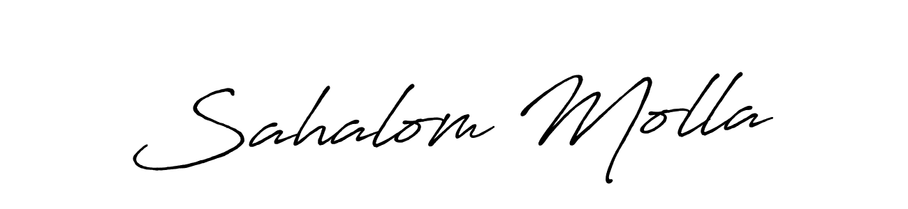 How to make Sahalom Molla signature? Antro_Vectra_Bolder is a professional autograph style. Create handwritten signature for Sahalom Molla name. Sahalom Molla signature style 7 images and pictures png