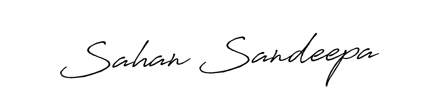 Similarly Antro_Vectra_Bolder is the best handwritten signature design. Signature creator online .You can use it as an online autograph creator for name Sahan Sandeepa. Sahan Sandeepa signature style 7 images and pictures png