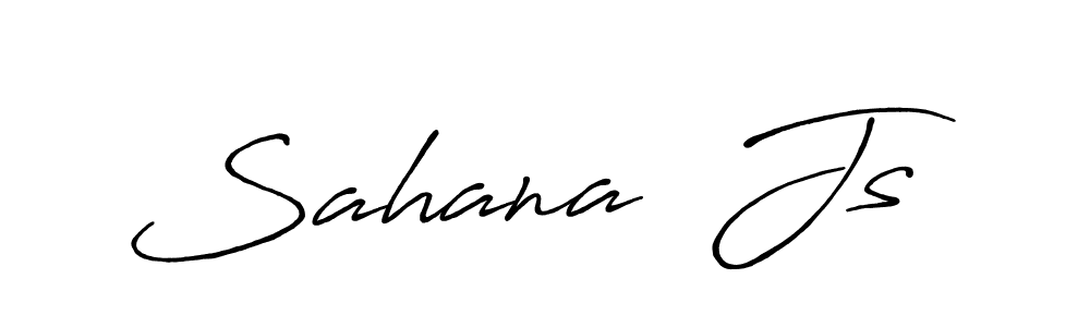 Similarly Antro_Vectra_Bolder is the best handwritten signature design. Signature creator online .You can use it as an online autograph creator for name Sahana  Js. Sahana  Js signature style 7 images and pictures png