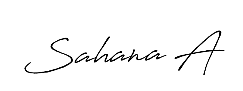 This is the best signature style for the Sahana A name. Also you like these signature font (Antro_Vectra_Bolder). Mix name signature. Sahana A signature style 7 images and pictures png