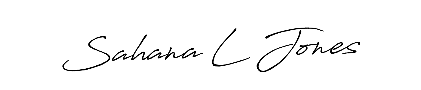 Use a signature maker to create a handwritten signature online. With this signature software, you can design (Antro_Vectra_Bolder) your own signature for name Sahana L Jones. Sahana L Jones signature style 7 images and pictures png