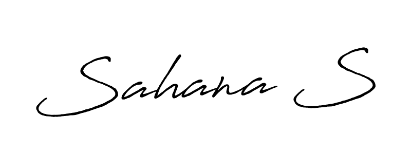 It looks lik you need a new signature style for name Sahana S. Design unique handwritten (Antro_Vectra_Bolder) signature with our free signature maker in just a few clicks. Sahana S signature style 7 images and pictures png