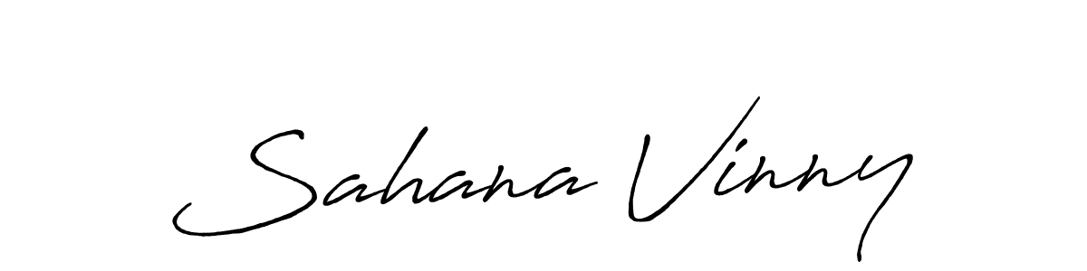 Make a beautiful signature design for name Sahana Vinny. With this signature (Antro_Vectra_Bolder) style, you can create a handwritten signature for free. Sahana Vinny signature style 7 images and pictures png