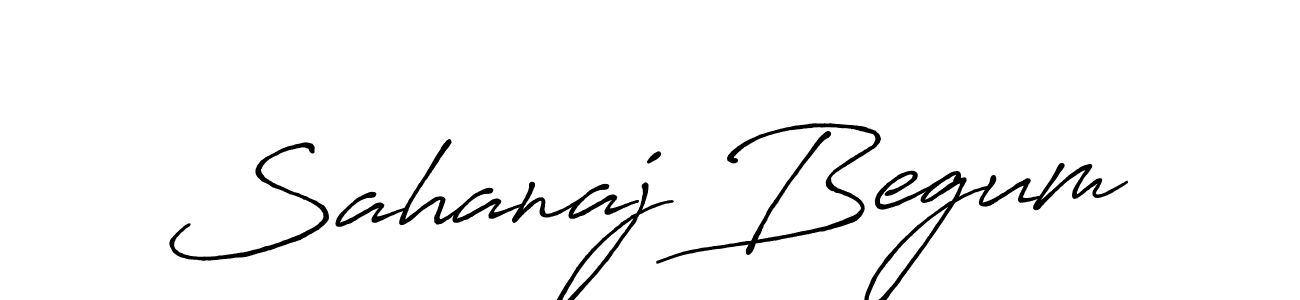 Create a beautiful signature design for name Sahanaj Begum. With this signature (Antro_Vectra_Bolder) fonts, you can make a handwritten signature for free. Sahanaj Begum signature style 7 images and pictures png